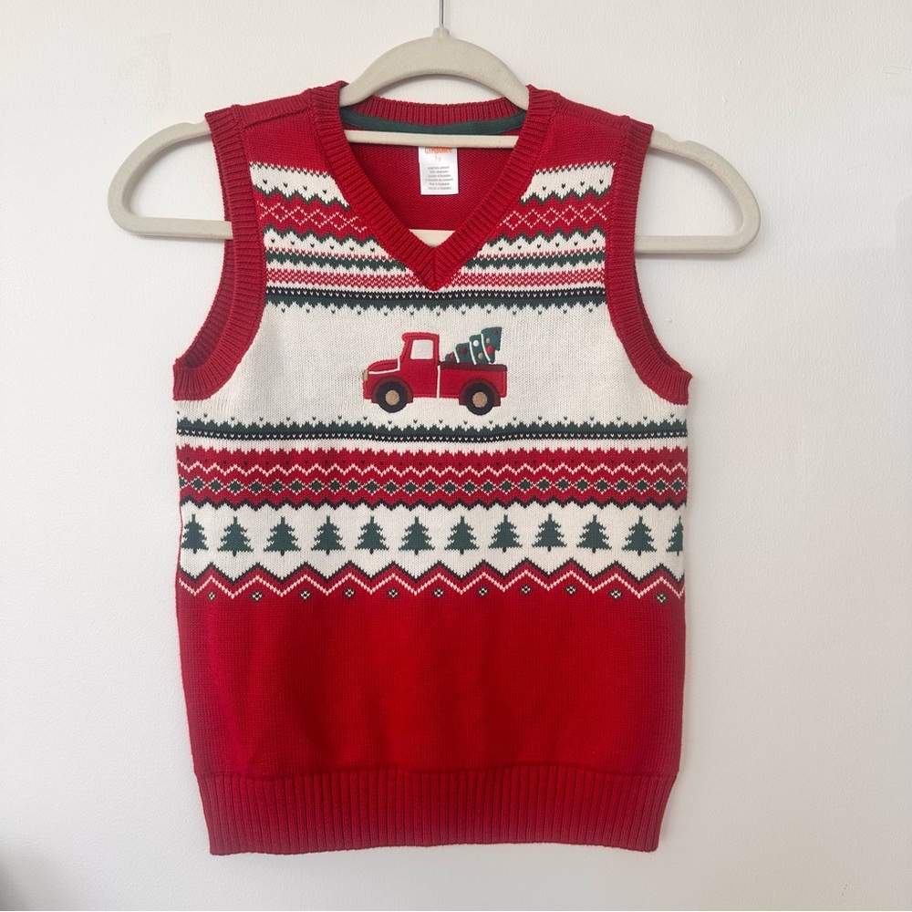 Gymboree Kids Christmas Sweater Vest – Size 7 🎄